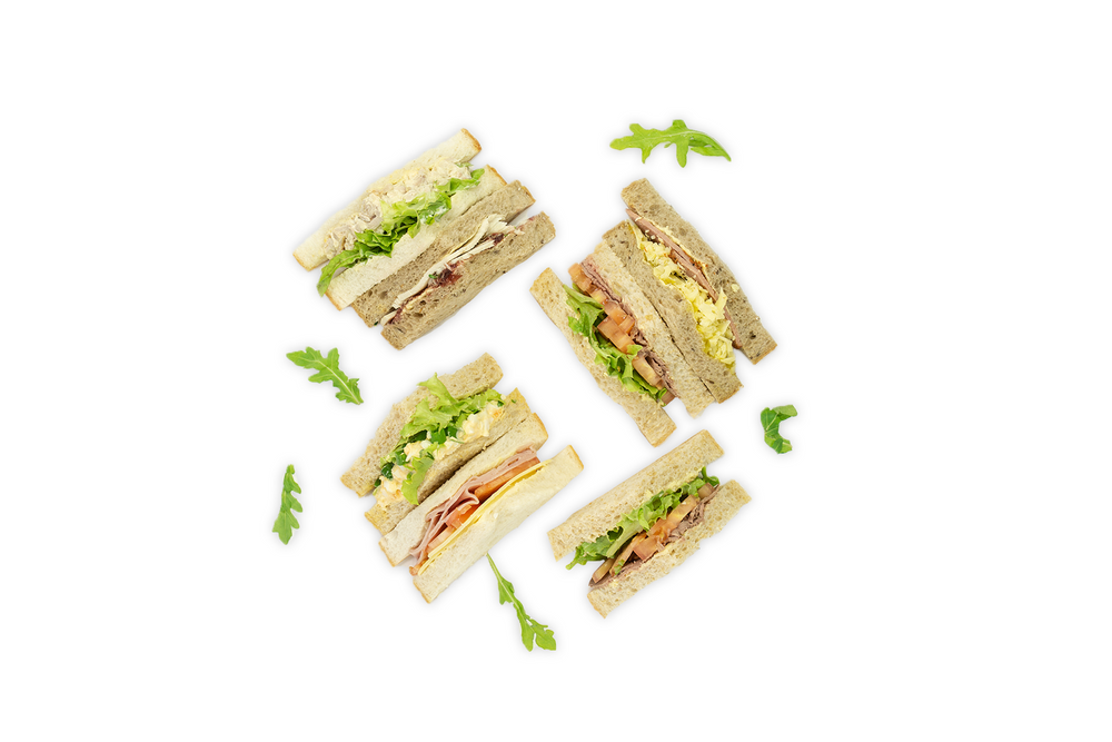 Standard Triangle Sandwiches - A Gourmet Plate