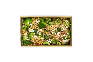 Steamed Broccoli & Roasted Chickpea Salad - A Gourmet Plate